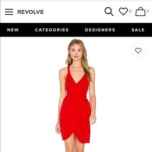 Red Privacy please mini dress. ‘Morrow in Poppy’.